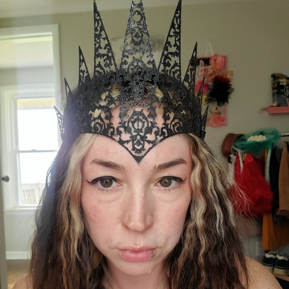 Halloween Costume Adult Black Crown